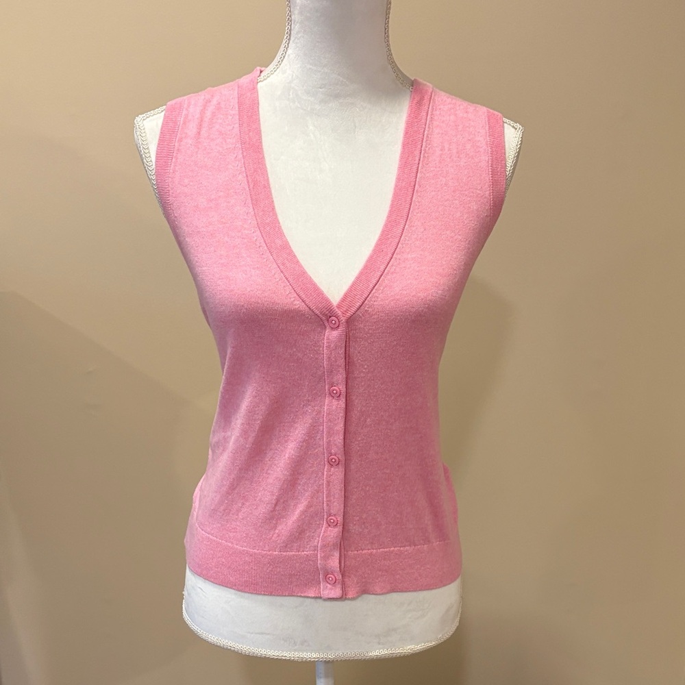 J. Crew Pink V-Neck Sweater